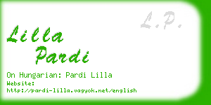 lilla pardi business card